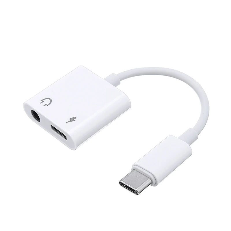 New Type-C Male to Female 3.5mm Headphone Jack Adapter Splitter for Samsung iPhone White USB Port Audio Earphone Cable Charger 
New Type-C Male to Female 3.5mm Headphone Jack Adapter Splitter for Samsung iPhone White USB Port Audio Earphone Cable Charger