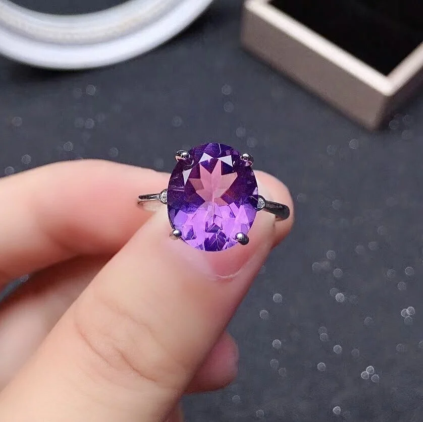3ct 8mm*10mm VVS Grade Amethyst Ring for Party Solid 925 Silver Amethyst Silver Ring Simple Silver Crystal Ring
3ct 8mm*10mm VVS Grade Amethyst Ring for Party Solid 925 Silver Amethyst Silver Ring Simple Silver Crystal Ring