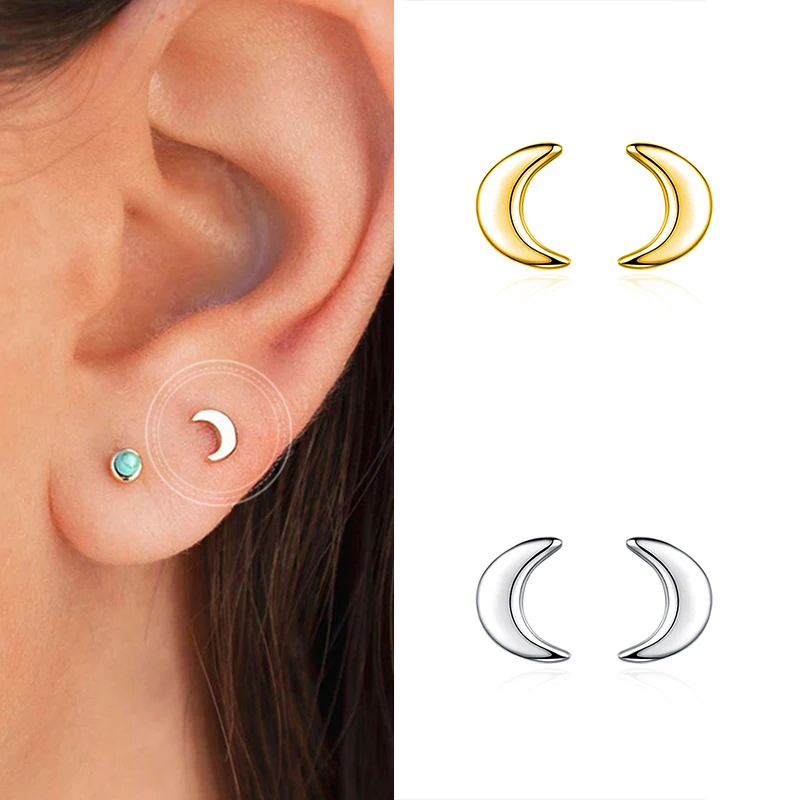 In-Ear 925 Sterling Silver Exquisite Moon Stud Earrings Prevent Allergy Ear Bone Nails Popular Women's Premium Accessories
In-Ear 925 Sterling Silver Exquisite Moon Stud Earrings Prevent Allergy Ear Bone Nails Popular Women's Premium Accessories