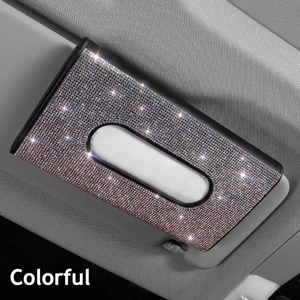1PC Car Crystal PU Tissue Box Car Sun Visor Tissue Box Holder Auto Interior Storage Decoration Napkin Paper Holder
1PC Car Crystal PU Tissue Box Car Sun Visor Tissue Box Holder Auto Interior Storage Decoration Napkin Paper Holder