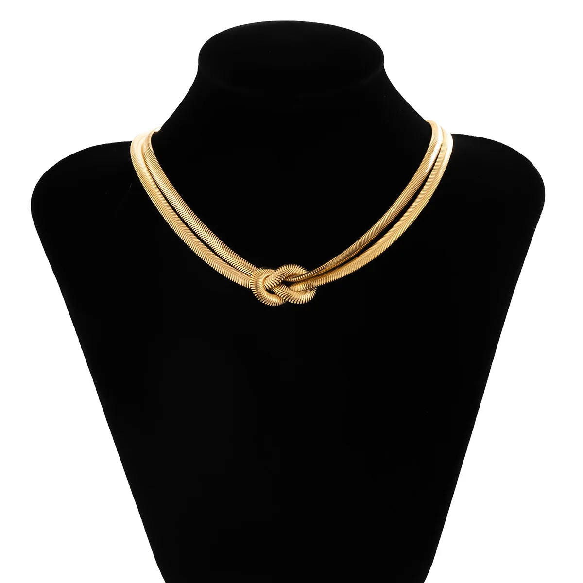 New Flexible Snake Chain Blade Punk Necklace for Women Layer Knotted Winding Gold Color Stainless Steel Jewelry Accessories DIY
New Flexible Snake Chain Blade Punk Necklace for Women Layer Knotted Winding Gold Color Stainless Steel Jewelry Accessories DIY