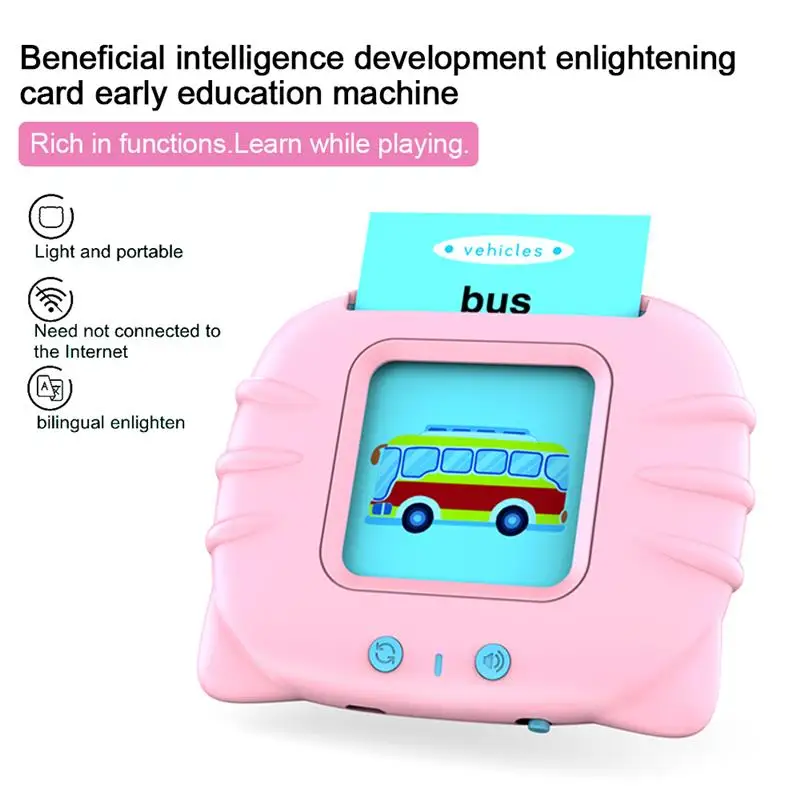 Kids Early Education Machine English Card Toddler Learning Toys Preschool Interactive Games Toys For 3-6 Years Children Pink
Kids Early Education Machine English Card Toddler Learning Toys Preschool Interactive Games Toys For 3-6 Years Children Pink