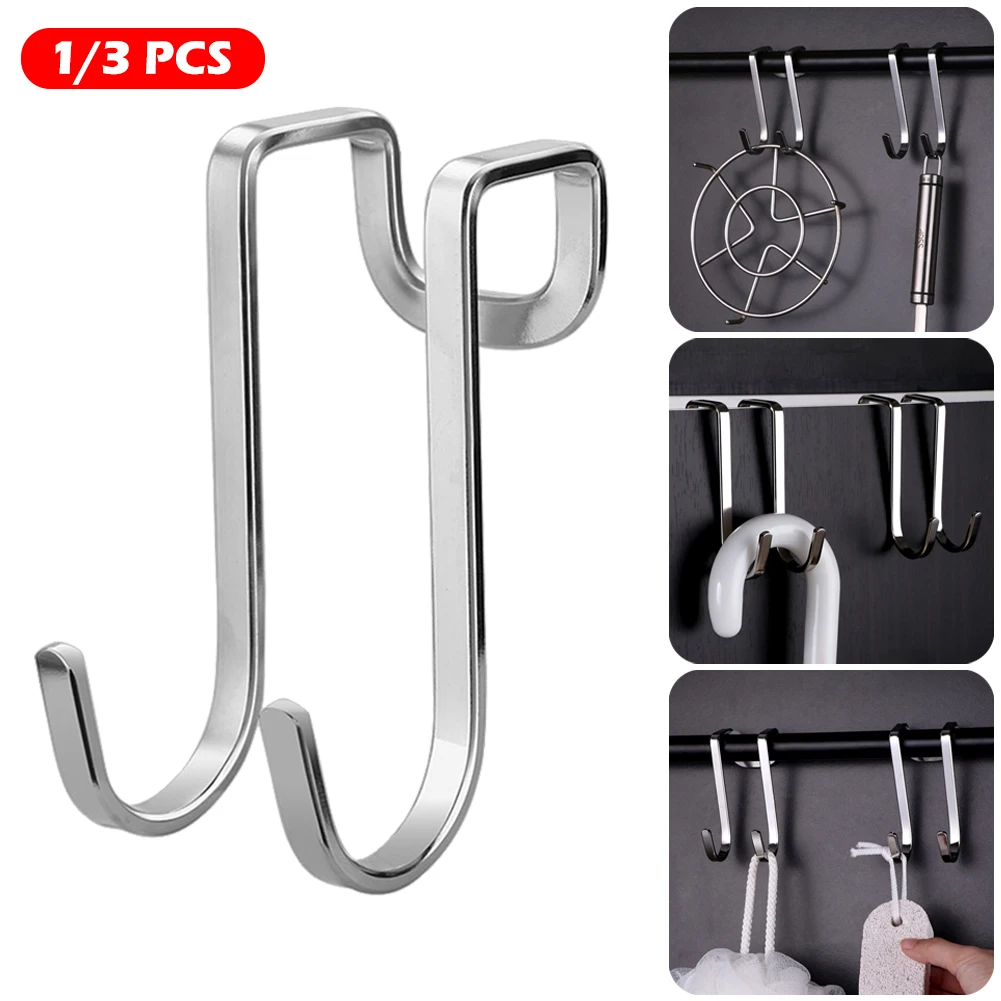 1PCS Bathroom Kitchen Double S Shape Stainless Steel Storage Hook For Wall And Door Home Key Organizer Home Accessories
1PCS Bathroom Kitchen Double S Shape Stainless Steel Storage Hook For Wall And Door Home Key Organizer Home Accessories