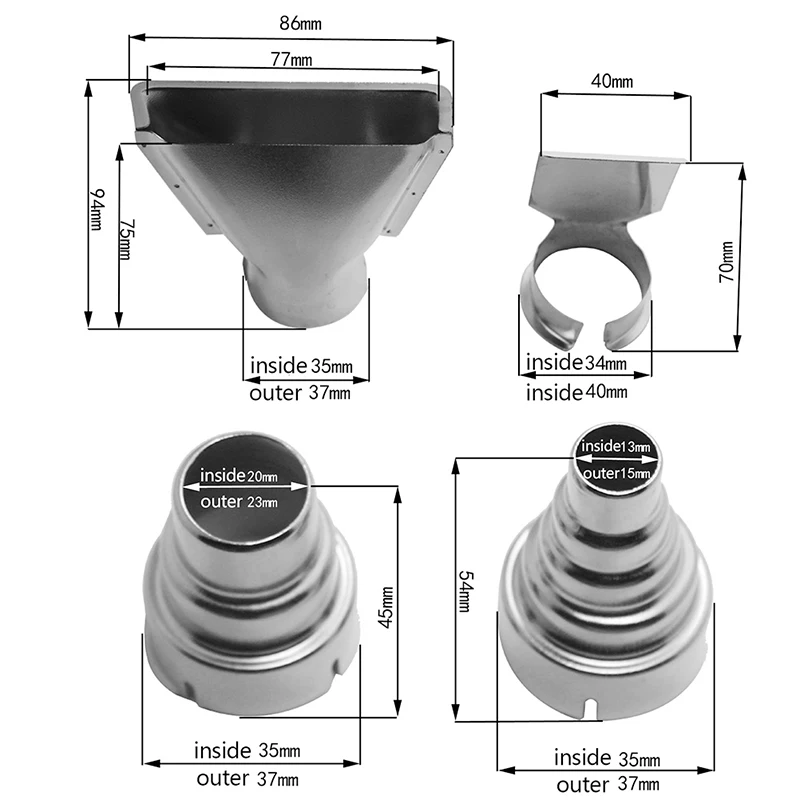 Diameter 35mm Heat Gun Nozzles Electric Heat Air Guns Nozzles Hot Air Gun Accessories For DIY Shrink Wrap
Diameter 35mm Heat Gun Nozzles Electric Heat Air Guns Nozzles Hot Air Gun Accessories For DIY Shrink Wrap