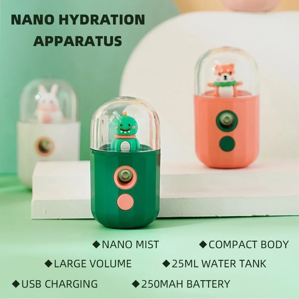 25ML Portable Nano Mist Sprayer USB Nano Hydration Apparatus Facial Nebulizer Steamer Moisture Dry Skin Lovely Face Spray Device
25ML Portable Nano Mist Sprayer USB Nano Hydration Apparatus Facial Nebulizer Steamer Moisture Dry Skin Lovely Face Spray Device