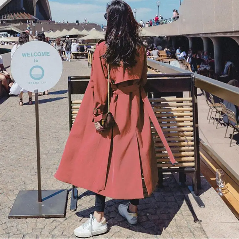 Women 2020 Autumn Winter New Loose Casual Solid Color Trench Coat Female Fashion Sashes Elegant Long Windbreaker Outerwear
Women 2020 Autumn Winter New Loose Casual Solid Color Trench Coat Female Fashion Sashes Elegant Long Windbreaker Outerwear