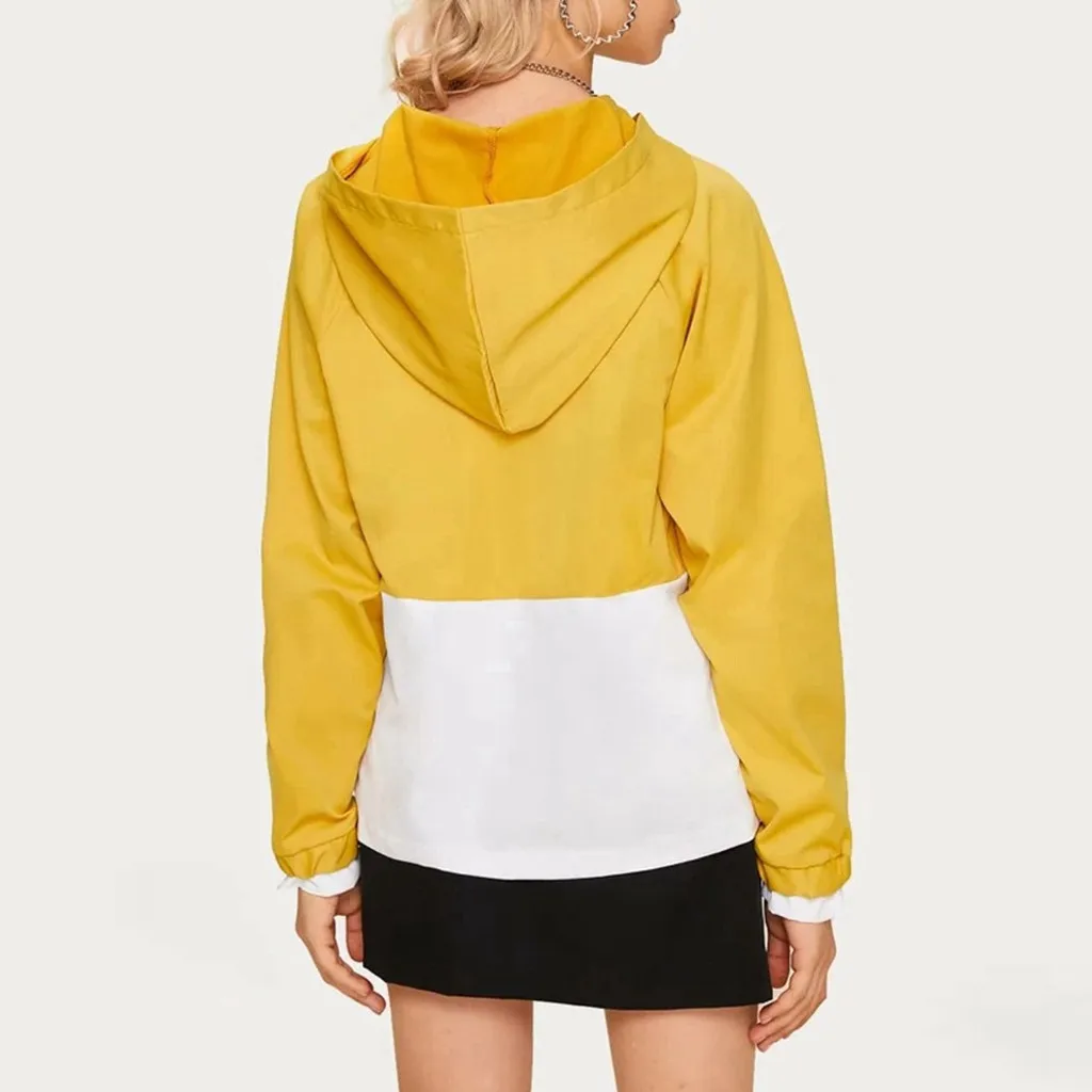 Patchwork Colors Hoodie Slim Trench Coats for Women Hoody Short Windbreaker Outerwear Autumn Winter Female Overcoat
Patchwork Colors Hoodie Slim Trench Coats for Women Hoody Short Windbreaker Outerwear Autumn Winter Female Overcoat