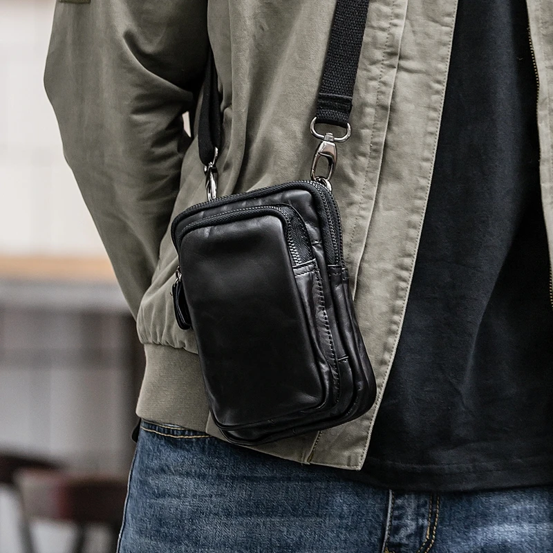 Men's Messenger Bag Small Men's Mini Shoulder Small Bag Leather Retro Mobile Phone Bag Leather Pocket Multifunction Soft Zipper
Men's Messenger Bag Small Men's Mini Shoulder Small Bag Leather Retro Mobile Phone Bag Leather Pocket Multifunction Soft Zipper