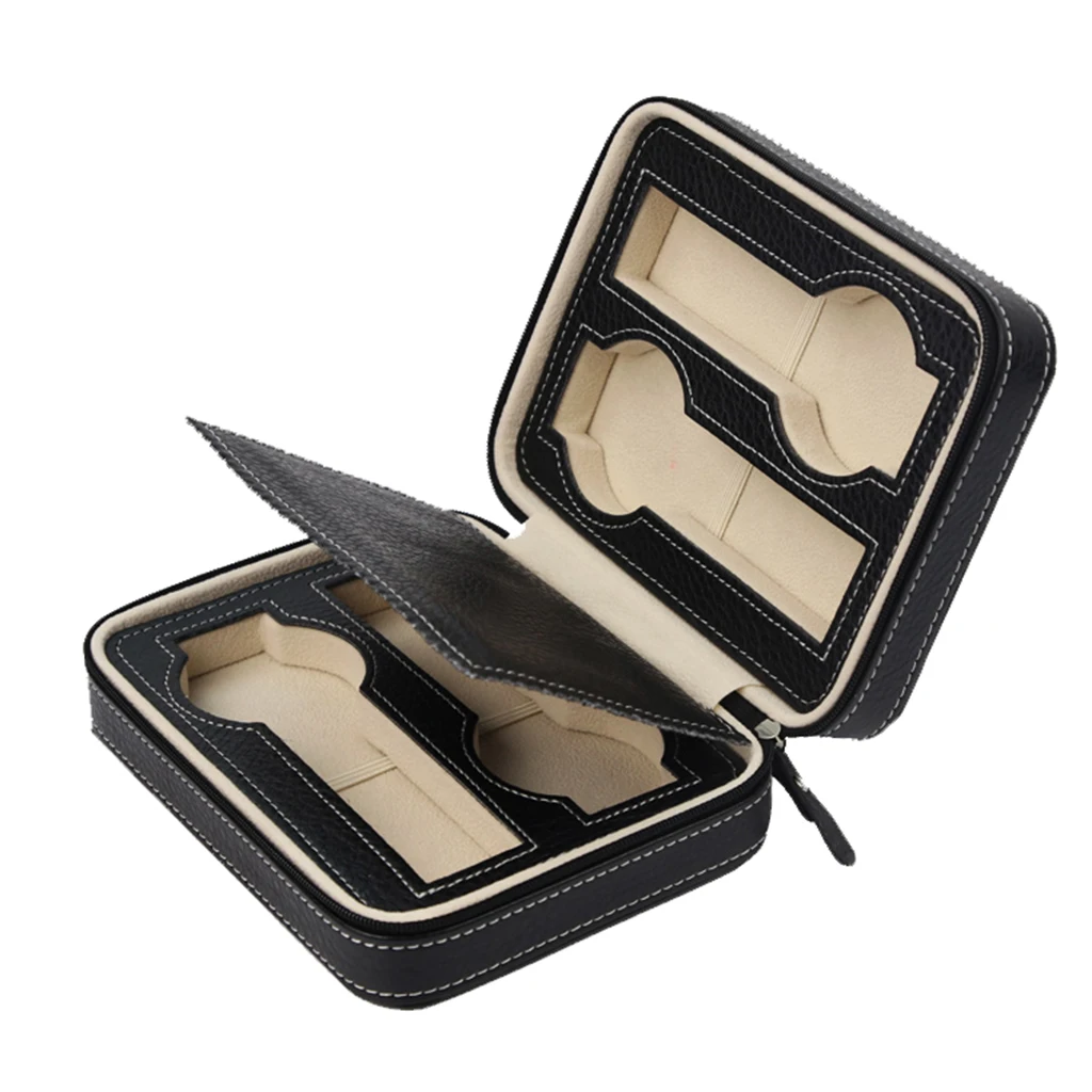 4 Slots Faux Leather Watch Travel Case Collector Storage Zipper Watches Box Brown/Black
4 Slots Faux Leather Watch Travel Case Collector Storage Zipper Watches Box Brown/Black