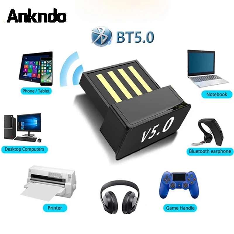 ANKNDO Mini USB Bluetooth Adapters BT 5.0 USB doogle Wireless Receptor Usb Audio Receiver Transmitter For Computer Laptop Sender
ANKNDO Mini USB Bluetooth Adapters BT 5.0 USB doogle Wireless Receptor Usb Audio Receiver Transmitter For Computer Laptop Sender