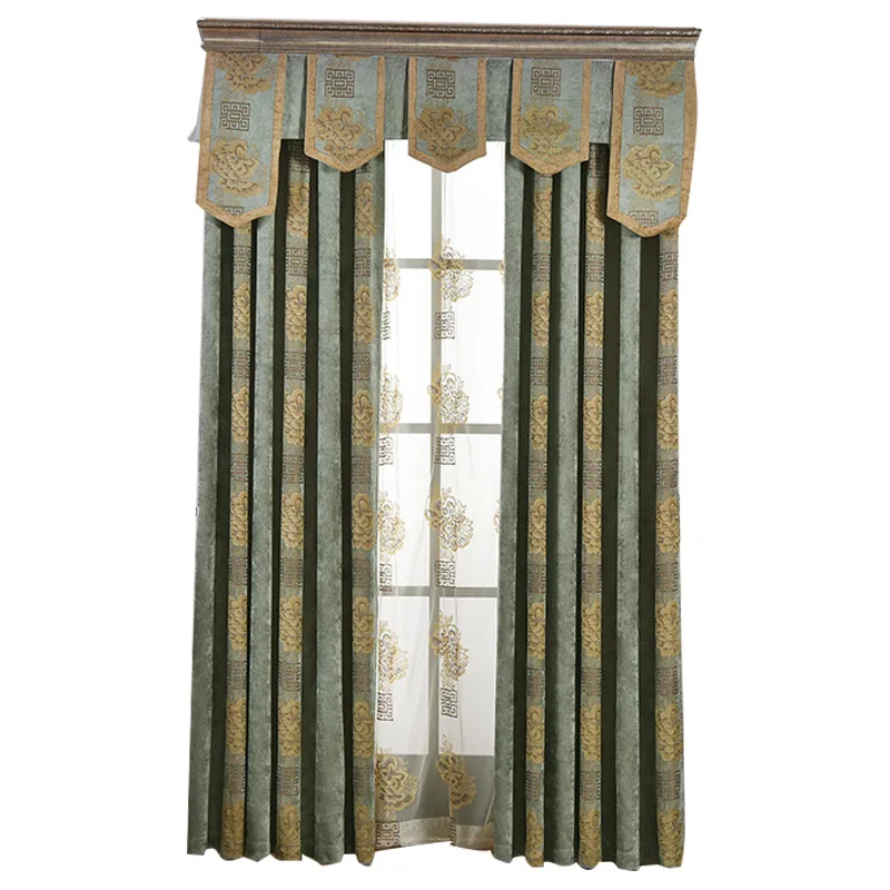 2021 Luxury European Chinese Light Green Jacquard Chenille High Shading Curtains for Living Room Bedroom Customized Whole Set
2021 Luxury European Chinese Light Green Jacquard Chenille High Shading Curtains for Living Room Bedroom Customized Whole Set