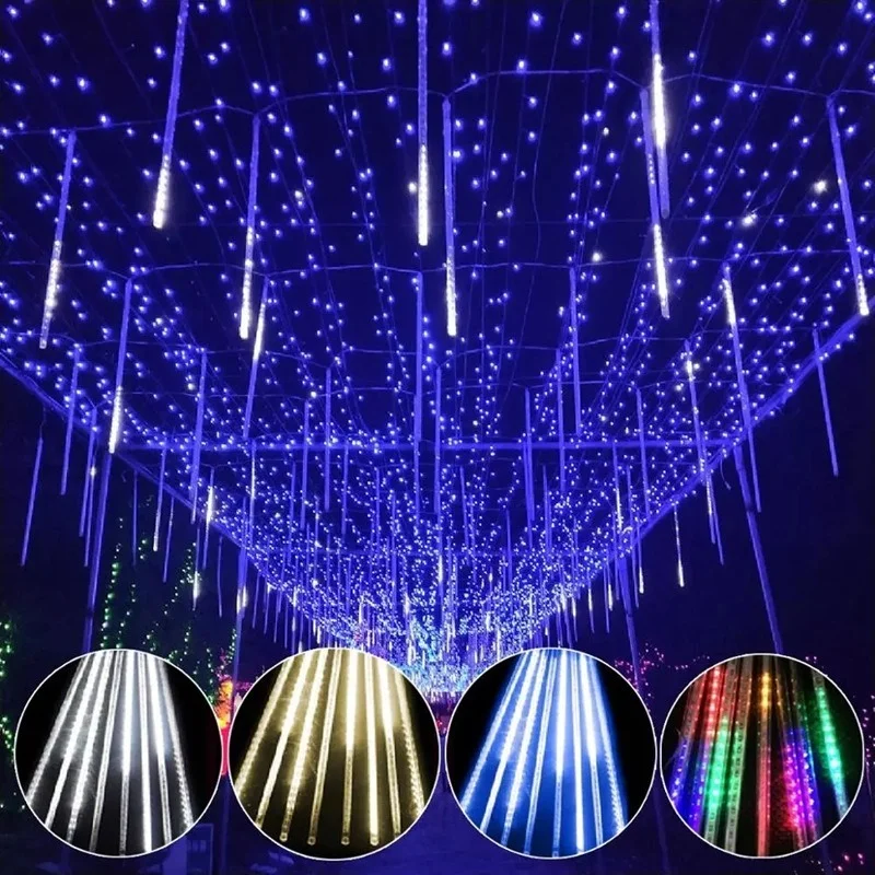 30/50cm 8 Tubes Meteor Shower Rain Led Fairy String Lights Street Garlands Christmas Tree Decorations for Outdoor New Year Decor
30/50cm 8 Tubes Meteor Shower Rain Led Fairy String Lights Street Garlands Christmas Tree Decorations for Outdoor New Year Decor