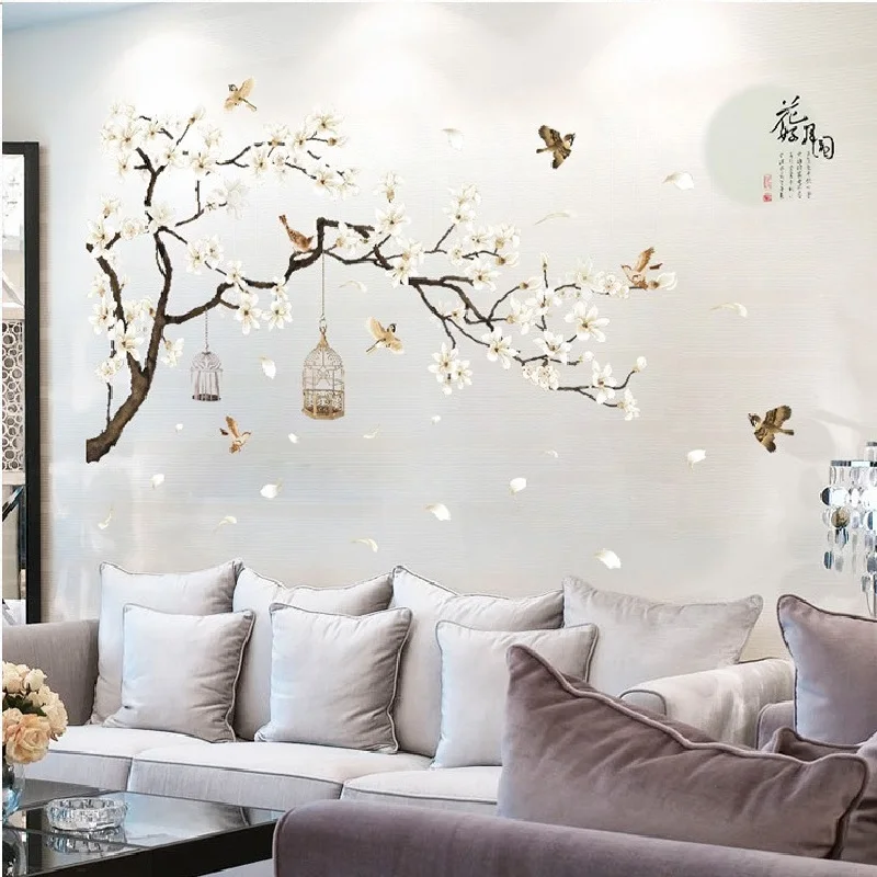 187*128cm DIY Vinyl Rooms Decoration Big Size Tree Wall Stickers Birds Flower Home Decor Wallpapers for Living Room Bedroom
187*128cm DIY Vinyl Rooms Decoration Big Size Tree Wall Stickers Birds Flower Home Decor Wallpapers for Living Room Bedroom