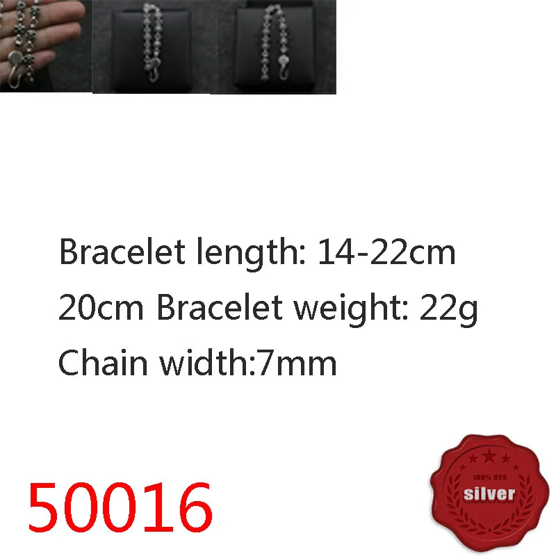 50016 S925 sterling silver bracelet personality anchor round beads simple punk retro fashion accessories jewelry
50016 S925 sterling silver bracelet personality anchor round beads simple punk retro fashion accessories jewelry