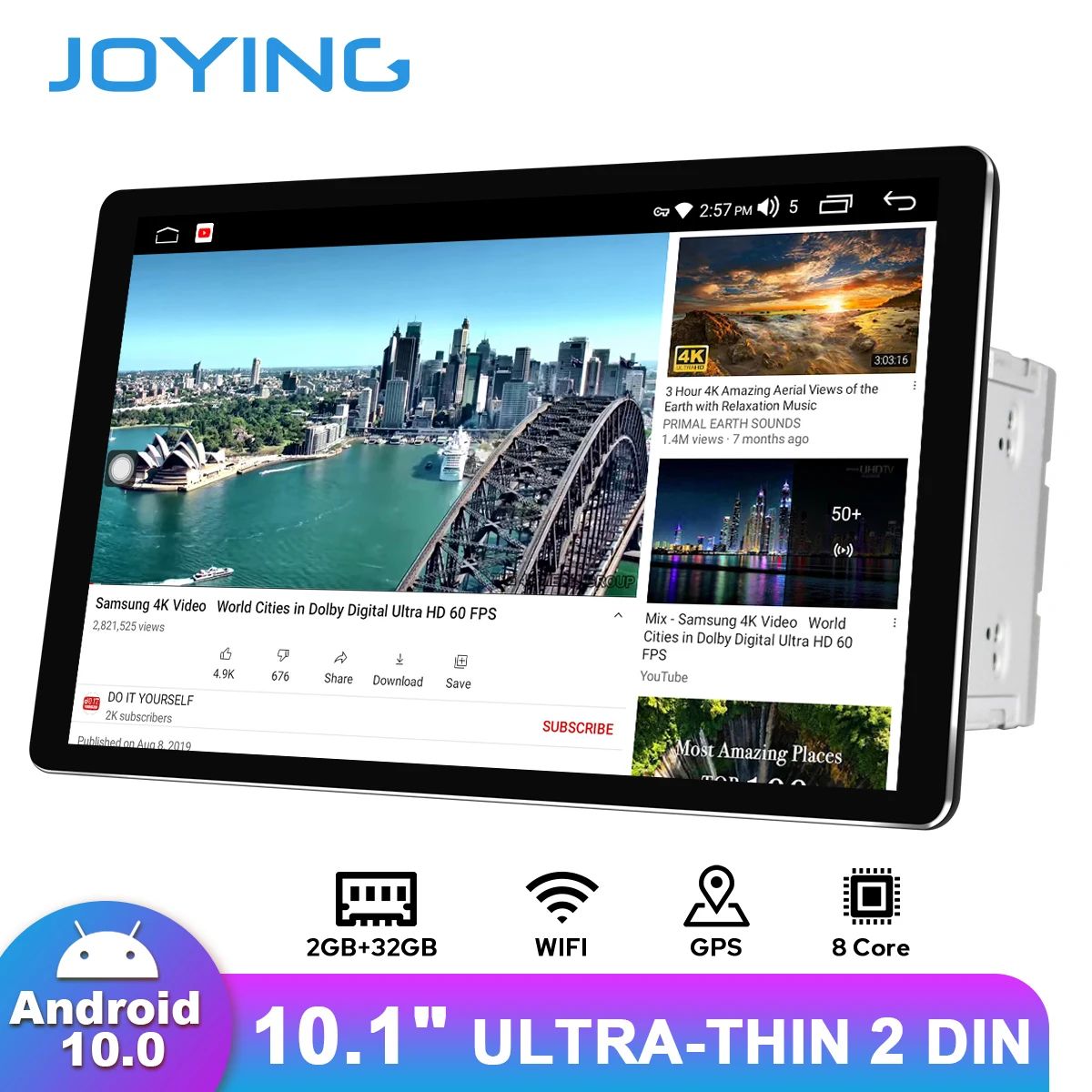 10.1"Universal Head Unit Double Din Android 10 Car Radio Stereo 2GB 32GB 1280*800 Multimedia Player Steering Wheel Bluetooth DVR
10.1"Universal Head Unit Double Din Android 10 Car Radio Stereo 2GB 32GB 1280*800 Multimedia Player Steering Wheel Bluetooth DVR