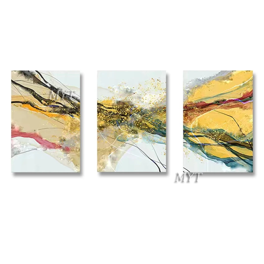 No Framed Hand Painted Golden 3pcs Group Oil Painting On Canvas Art 100% Hand-Painted Modern Wall Art Home Good Decoration Art
No Framed Hand Painted Golden 3pcs Group Oil Painting On Canvas Art 100% Hand-Painted Modern Wall Art Home Good Decoration Art