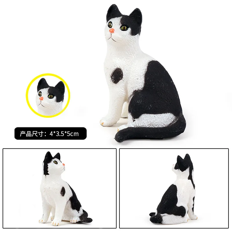 3 шт./компл. черно-белый котенок игрушки детская модель Кота набор моделей
