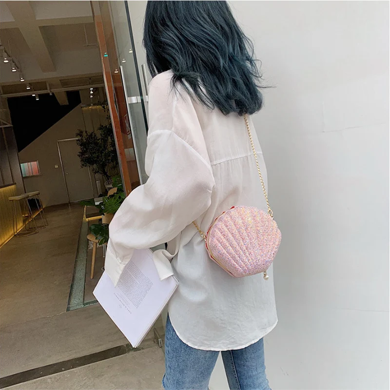 Girl Messenger Bag Cute Sequins Small Shell Bag Shoulder Handbags Phone Money Pouch Chain Crossbody Bags For Women Wallets Bolsa
Girl Messenger Bag Cute Sequins Small Shell Bag Shoulder Handbags Phone Money Pouch Chain Crossbody Bags For Women Wallets Bolsa