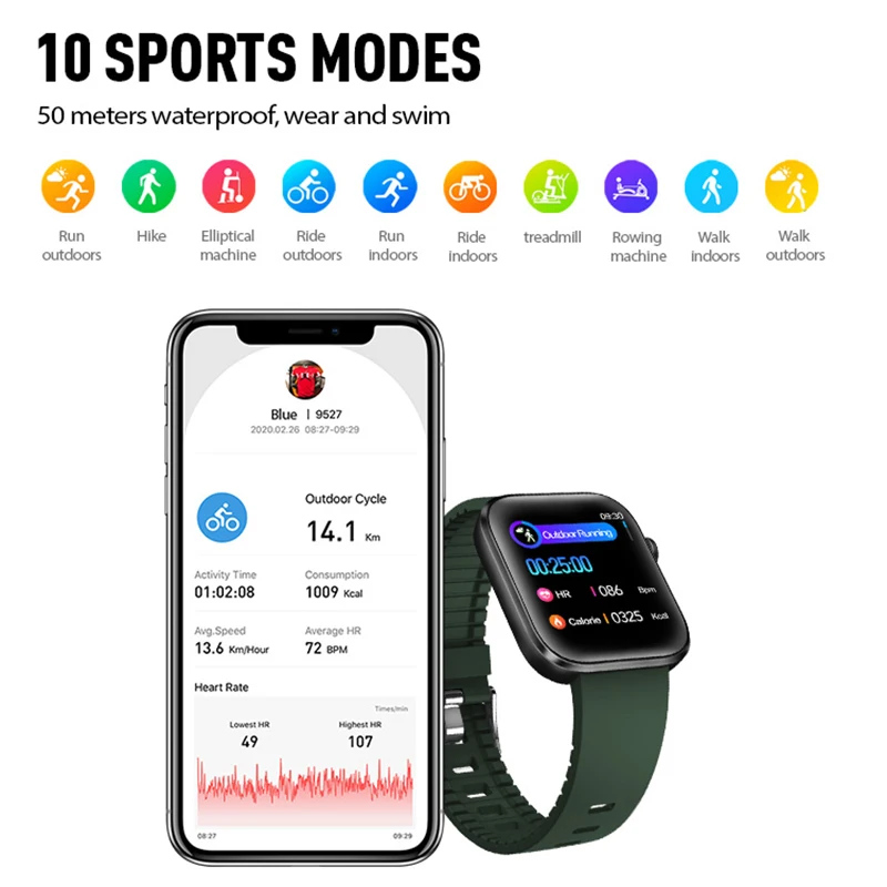 GT2 ECG+PPG+SpO2 Wearable Device Pedometer Heart Rate Monitor Color Display Smart Watch For Android/IOS 
GT2 ECG+PPG+SpO2 Wearable Device Pedometer Heart Rate Monitor Color Display Smart Watch For Android/IOS