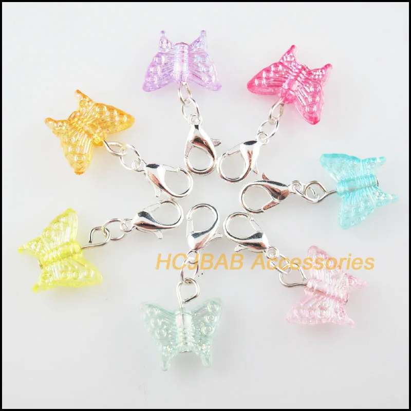 21 New Acrylic Mirage Butterfly With Silver Plated Clasps Charms Mixed Animal Pendants
21 New Acrylic Mirage Butterfly With Silver Plated Clasps Charms Mixed Animal Pendants