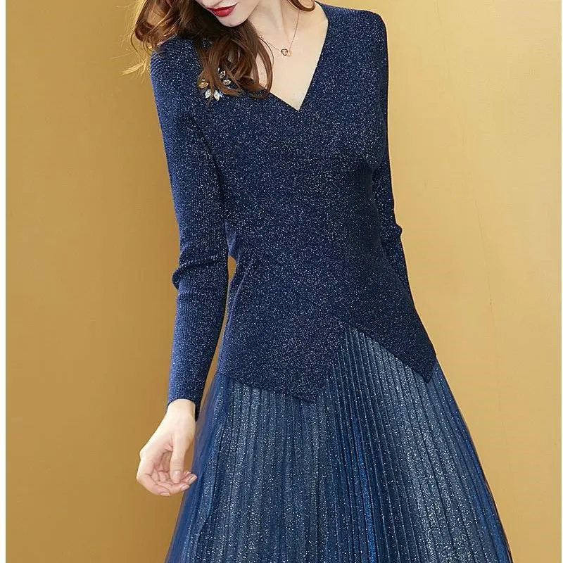 Autumn Winter Women Knitted V Neck Dress Female Slim Fashion Long Sleeve Sweater Causal Elegant New Dresses Vestidos W430
Autumn Winter Women Knitted V Neck Dress Female Slim Fashion Long Sleeve Sweater Causal Elegant New Dresses Vestidos W430