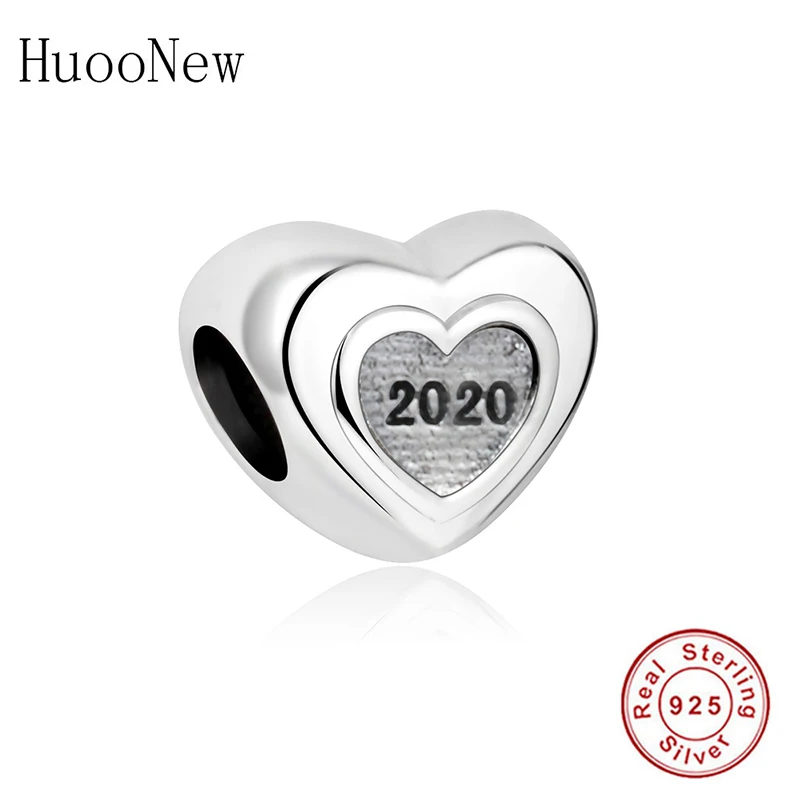 925 Sterling Silver Engraving Number 2020 Heart Charms Beads Fit Original Charm Bracelet DIY Jewelry Memorial berloque 
925 Sterling Silver Engraving Number 2020 Heart Charms Beads Fit Original Charm Bracelet DIY Jewelry Memorial berloque