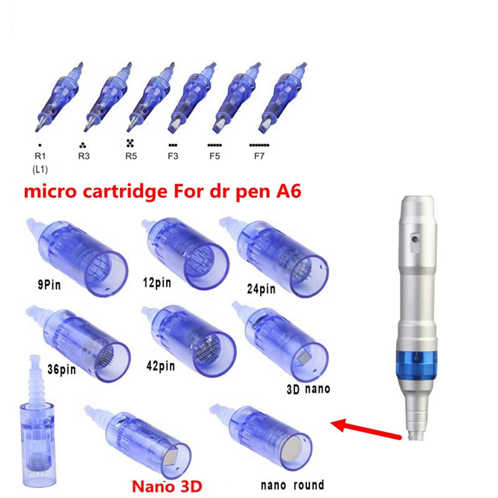 FDA 50 PCS Dr.pen Ultima A6 Needle Cartridge Bayonet Slot 9 12 36 42 pin Nano Microneedling Electric Derma Pen Cartridges
FDA 50 PCS Dr.pen Ultima A6 Needle Cartridge Bayonet Slot 9 12 36 42 pin Nano Microneedling Electric Derma Pen Cartridges