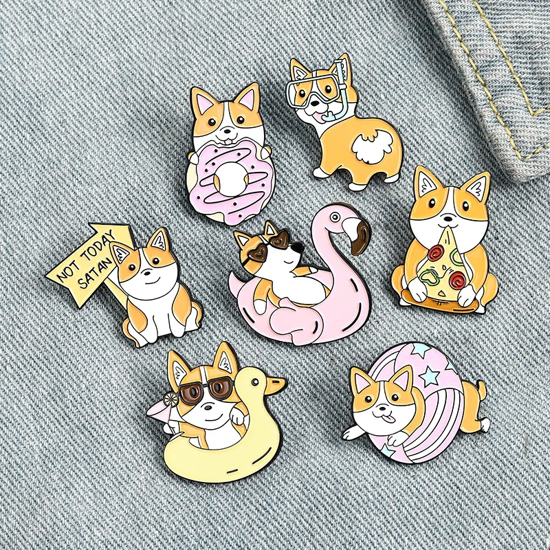 Cute Cartoon Puppy Collection Enamel Pins Corgi Swimming Ring Dog Brooches Lapel Pin Badges Jewelry Gift for Friends Wholesale
Cute Cartoon Puppy Collection Enamel Pins Corgi Swimming Ring Dog Brooches Lapel Pin Badges Jewelry Gift for Friends Wholesale