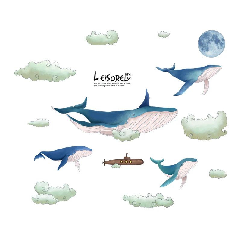 Whale Wall Stickers Kids Room Living Room Sofa TV Backdrop Poster Bedroom Warm Self Adhesive Wallpaper Decal
Whale Wall Stickers Kids Room Living Room Sofa TV Backdrop Poster Bedroom Warm Self Adhesive Wallpaper Decal