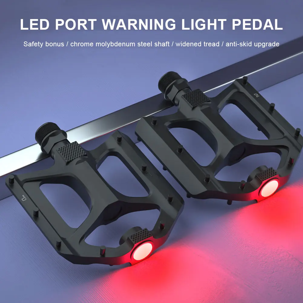 Durable Bike Bearing Pedal Ultralight Non-Slip Bicycle Flat Pedals with LED Warning Light for Road Mountain Bike Accessories
Durable Bike Bearing Pedal Ultralight Non-Slip Bicycle Flat Pedals with LED Warning Light for Road Mountain Bike Accessories