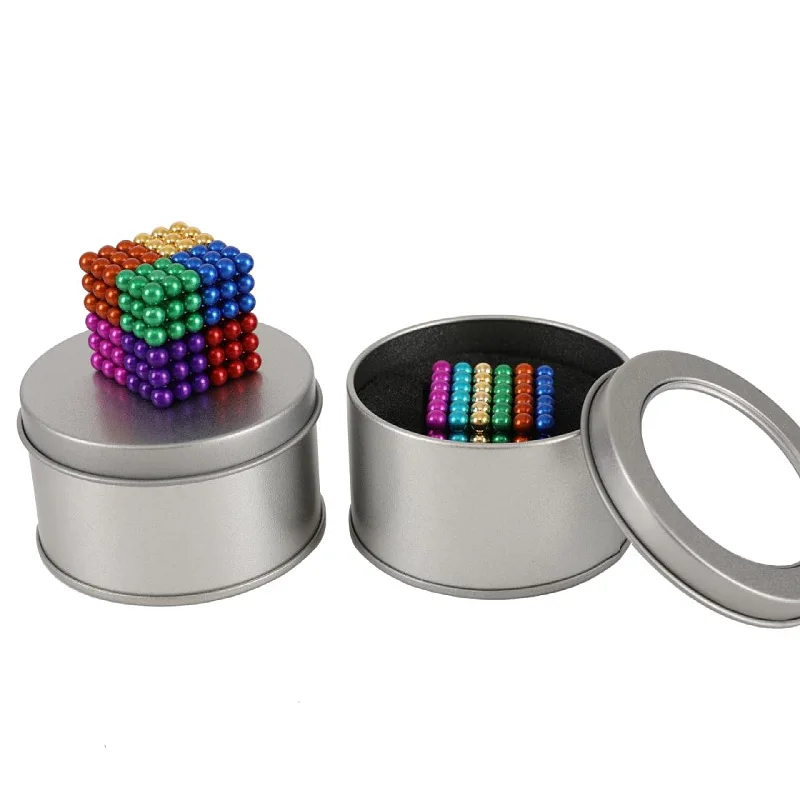 

Magic Cubes Magnetic Balls 5mm Cube 216 Pcs Balls Decomposable Puzzle Gift Tin Box Toys Magnetic Building Blocks Diy Buck Ball
