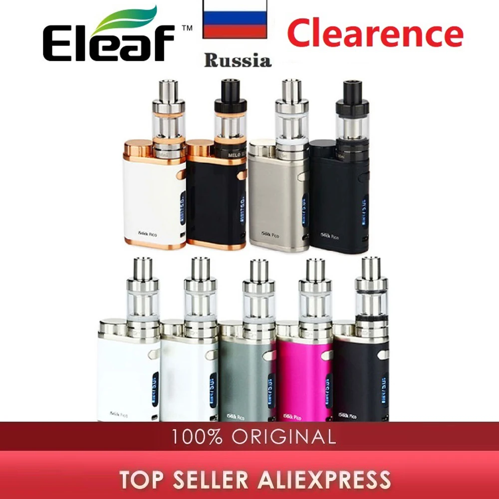 Оригинальный стартовый набор Eleaf iStick Pico 2 мл MELO 3 Mini Tank 75 Вт бокс-мод EC 0.3 Ом/0 5 Ом