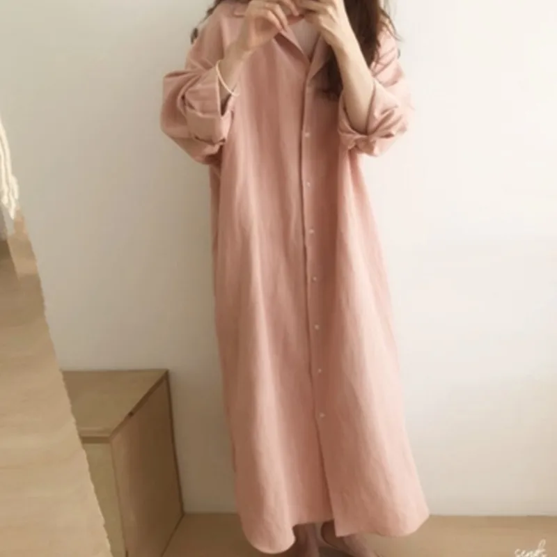 2021 New Korea Styles Turn-down Collar Striped Single Breasted Loose Long Polyester Shirt Dress Female Vestido
2021 New Korea Styles Turn-down Collar Striped Single Breasted Loose Long Polyester Shirt Dress Female Vestido