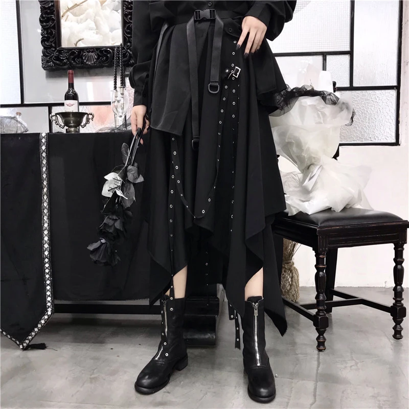 Casual Gothic Women Solid A-Line Skirt Casual Korean Harajuku Female High Waist Skirts Vintage Vogue Empire Mid-Calf Skirt
Casual Gothic Women Solid A-Line Skirt Casual Korean Harajuku Female High Waist Skirts Vintage Vogue Empire Mid-Calf Skirt