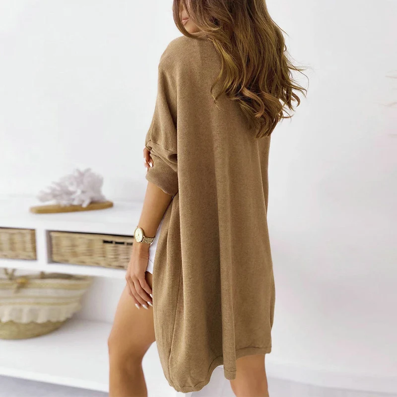 Fashion Women Spring Autumn Cardigan Loose Coats O-Neck Long Sleeve Solid Color Slim Knitted Long Coats for Streetwear 2020 New
Fashion Women Spring Autumn Cardigan Loose Coats O-Neck Long Sleeve Solid Color Slim Knitted Long Coats for Streetwear 2020 New