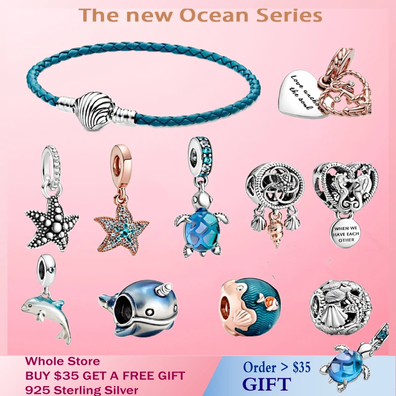 Special The new Ocean Series Super Discount 925 Sterling Silver fit Original Pandora Bracelets Beads whale shells Star Jewelry
Special The new Ocean Series Super Discount 925 Sterling Silver fit Original Pandora Bracelets Beads whale shells Star Jewelry