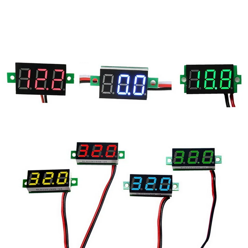 Mini 2/3 Wires Voltage Meter Ammeter High Accuracy Red/Green/Blue DC 0V-30V 0.36" DC voltage meter Digital Voltmeter LED Display
Mini 2/3 Wires Voltage Meter Ammeter High Accuracy Red/Green/Blue DC 0V-30V 0.36" DC voltage meter Digital Voltmeter LED Display