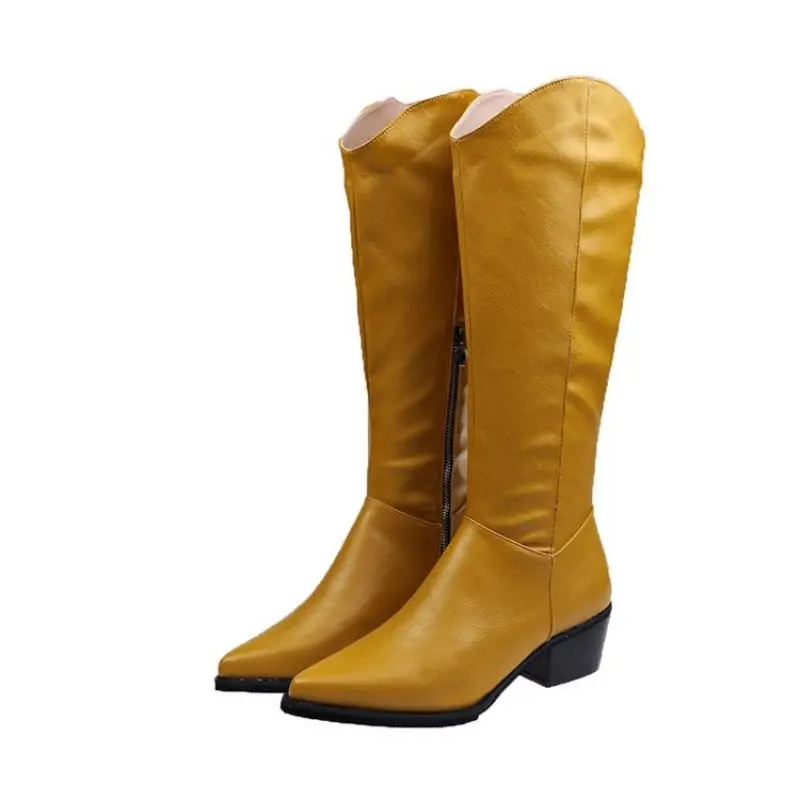 Autumn and Winter 2021 Women Fashion Pu Thick Heel Pointed Side Zipper High Tube Boots Knight Boots High Quality Hot Sale HL623
Autumn and Winter 2021 Women Fashion Pu Thick Heel Pointed Side Zipper High Tube Boots Knight Boots High Quality Hot Sale HL623