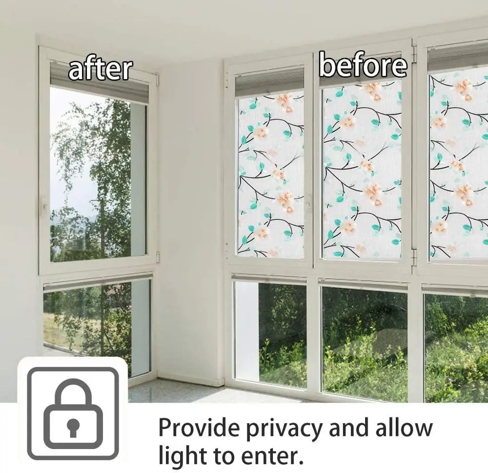 2 Meter Stained Home Decorative Window Film Static Cling Non Adhesive Privacy Protective Glass Stickers UV Blocking Heat Control 
2 Meter Stained Home Decorative Window Film Static Cling Non Adhesive Privacy Protective Glass Stickers UV Blocking Heat Control