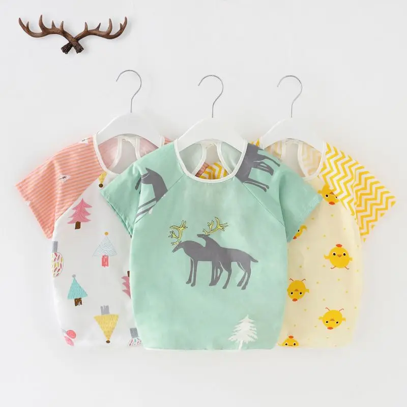 Cartoon Baby Bibs Bibs Cute Waterproof Infant Eating Children Drawing Short Sleeve Apron Baby Self Feeding Bib Summer
Cartoon Baby Bibs Bibs Cute Waterproof Infant Eating Children Drawing Short Sleeve Apron Baby Self Feeding Bib Summer