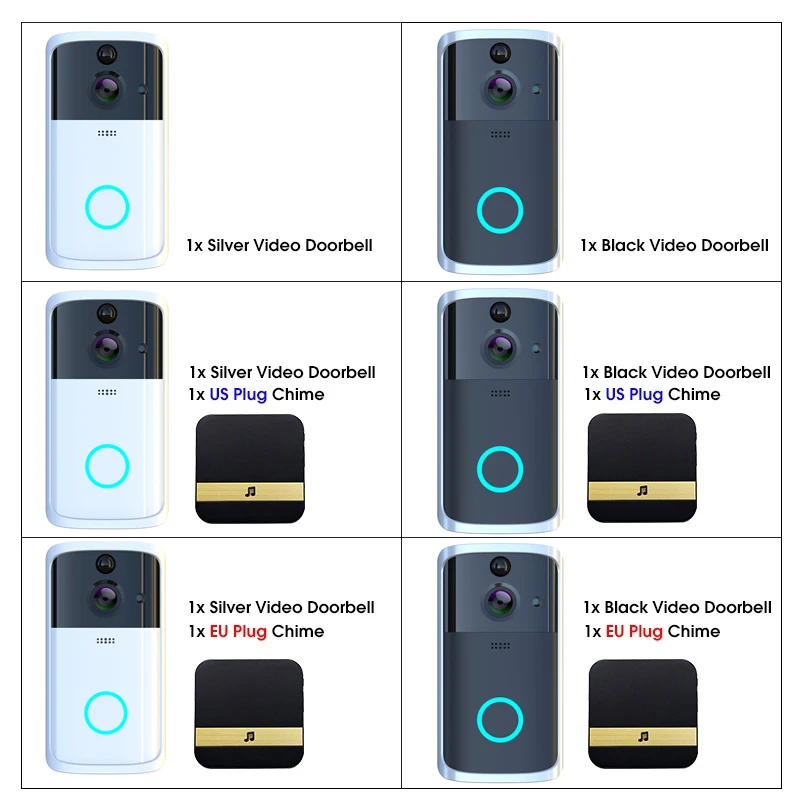 PIR Motion Detection Home Security Wireless WiFi Visual Doorbell Camera Two-way Intercom Night Vision Doorbell With Indoor Chime
PIR Motion Detection Home Security Wireless WiFi Visual Doorbell Camera Two-way Intercom Night Vision Doorbell With Indoor Chime