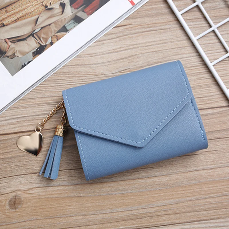 Spot short wallet female Korean tassel wallet simple tri-fold wallet card bag lady coin purse
Spot short wallet female Korean tassel wallet simple tri-fold wallet card bag lady coin purse