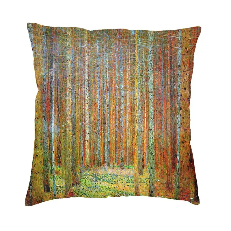 

Gustav Klimt Landscape Painting Print Cushion Cover 45x45cm Soft Velvet Modern Pillow Cases for Car Sofa