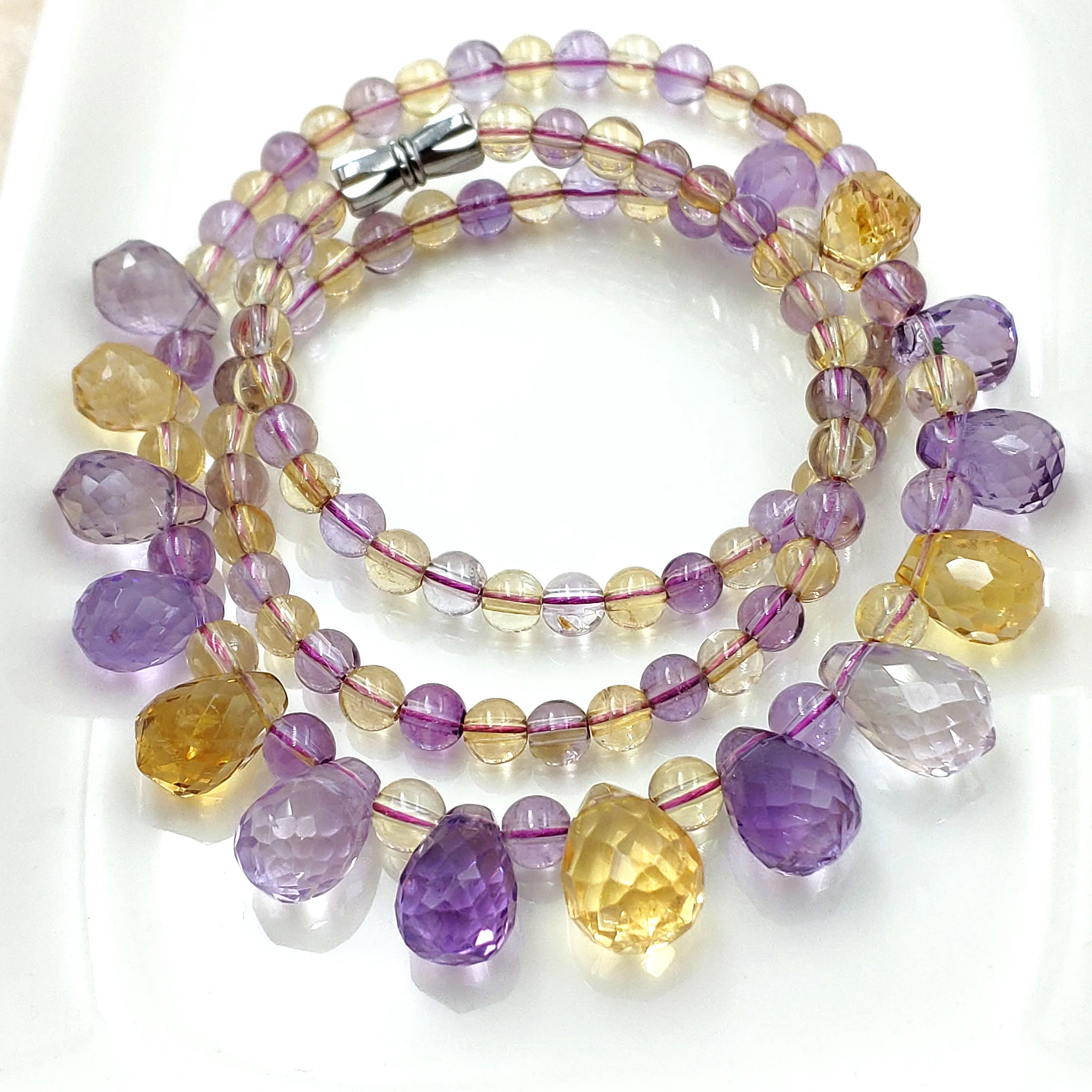 Genuine Natural Ametrine Long Chain Necklaces Women 5mm Natural Amethyst Citrine Quartz Crystal Pendants Necklace AAAAAA
Genuine Natural Ametrine Long Chain Necklaces Women 5mm Natural Amethyst Citrine Quartz Crystal Pendants Necklace AAAAAA