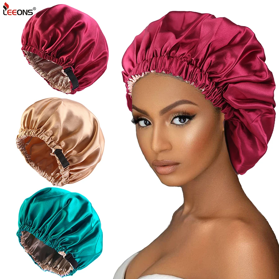 Customize Double Reversible Satin Bonnet Hair Caps Adjust Sleep Night Cap Head Hair Care Hat For Curly Springy Hair Accessories
Customize Double Reversible Satin Bonnet Hair Caps Adjust Sleep Night Cap Head Hair Care Hat For Curly Springy Hair Accessories
