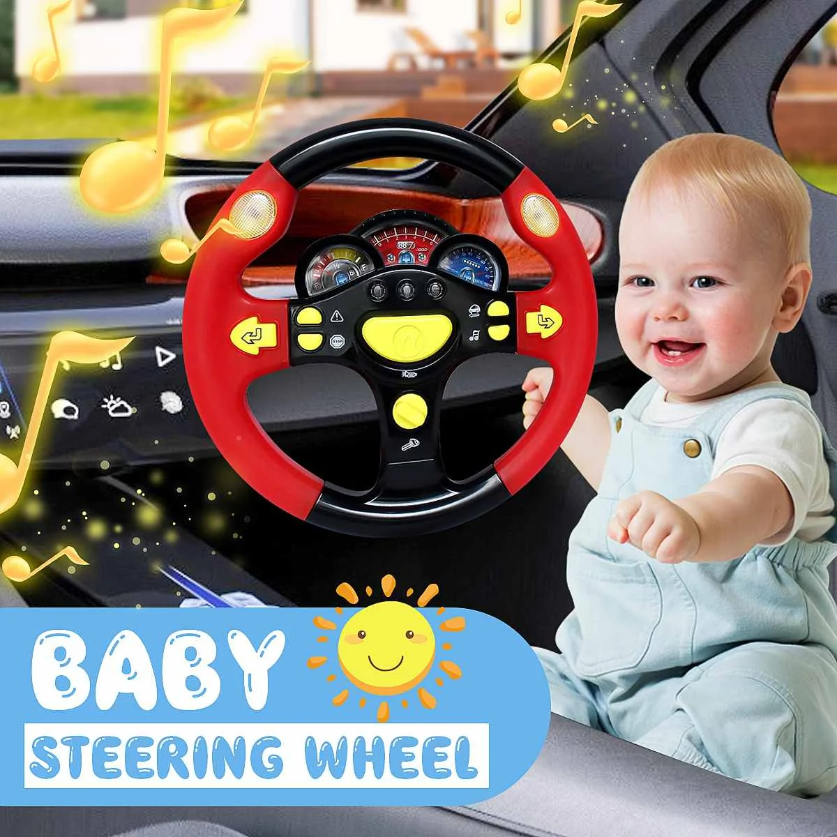 Children's Toy Simulation Steering Wheel with Light Copilots Pretend Play Driver Early Education Sound Toy Baby Kids Gift
Children's Toy Simulation Steering Wheel with Light Copilots Pretend Play Driver Early Education Sound Toy Baby Kids Gift