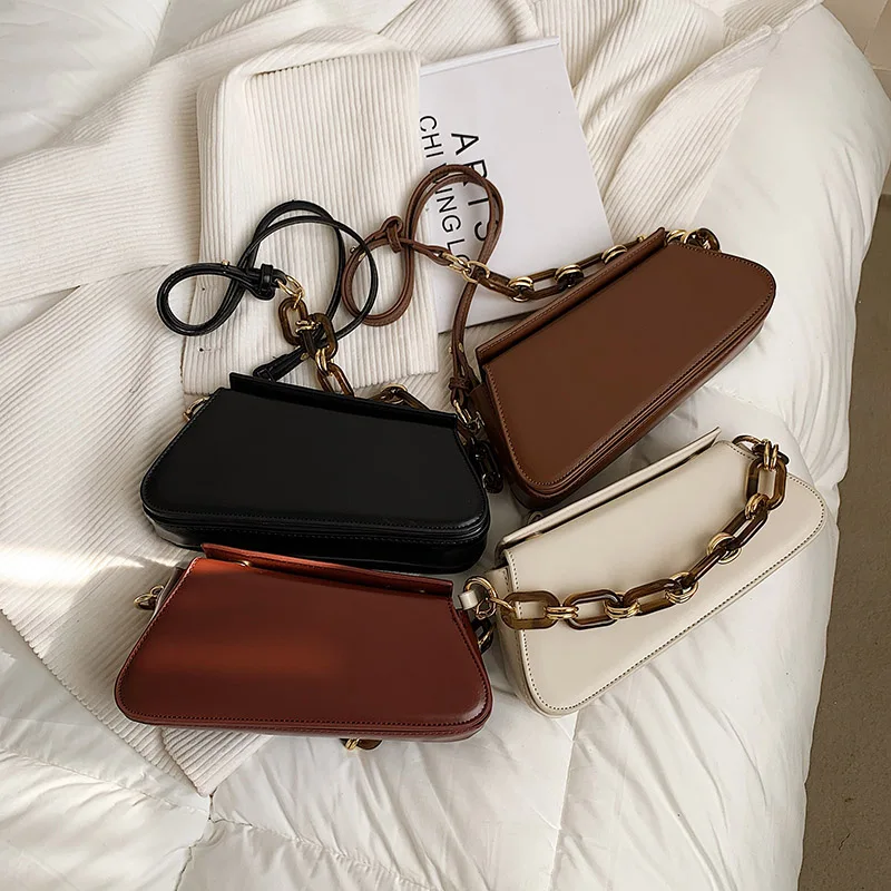 Thick Chain PU Leather Shoulder Crossbody Bags For Women 2021 Small Handbags And Purses Female Travel Luxury Trending Purses
Thick Chain PU Leather Shoulder Crossbody Bags For Women 2021 Small Handbags And Purses Female Travel Luxury Trending Purses