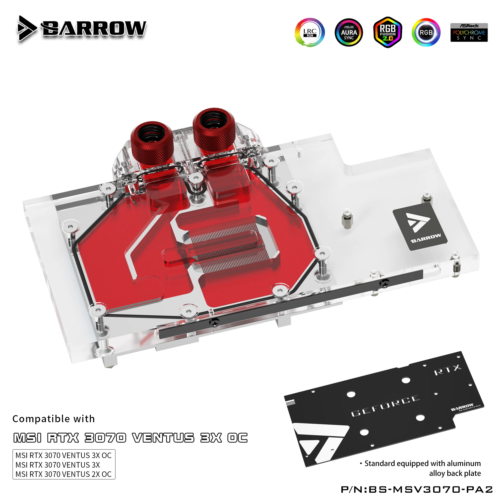 Блок водяного охлаждения Barrow GPU для MSI RTX3070 VENTUS, полное покрытие радиатора, медный радиатор ARGB GPU кулер, BS-MSV3070-PA2
Блок водяного охлаждения Barrow GPU для MSI RTX3070 VENTUS, полное покрытие радиатора, медный радиатор ARGB GPU кулер, BS-MSV3070-PA2