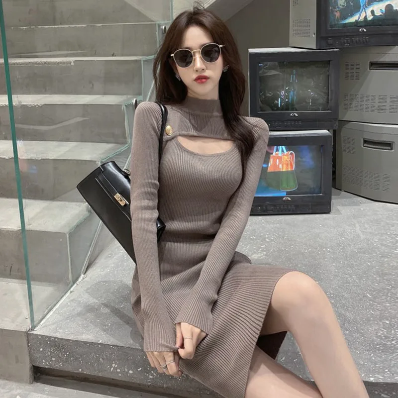 autumn winter clothing design small waist closing temperament sweater skirt slim fitting bottoming knitted dress women's thick
autumn winter clothing design small waist closing temperament sweater skirt slim fitting bottoming knitted dress women's thick