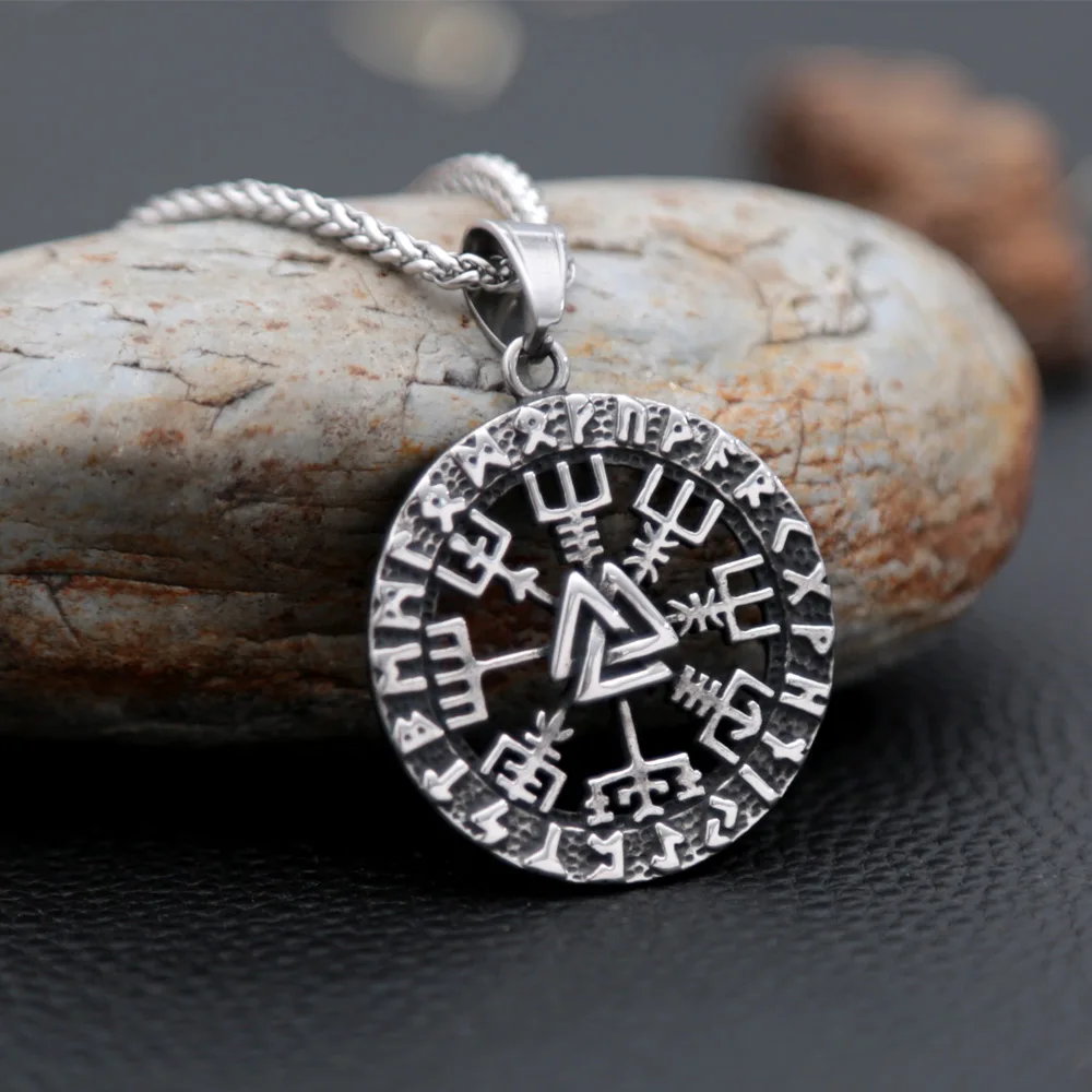 Vintage Stainless Steel Viking Norse Helm of Awe Pendant Mens Vegvisir Compass Nordic Odin Runes Necklace Scandinavian Jewelry
Vintage Stainless Steel Viking Norse Helm of Awe Pendant Mens Vegvisir Compass Nordic Odin Runes Necklace Scandinavian Jewelry